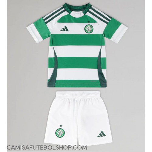 Camisa de time de futebol Celtic Replicas 1º Equipamento Infantil 2024-25 Manga Curta (+ Calças curtas)